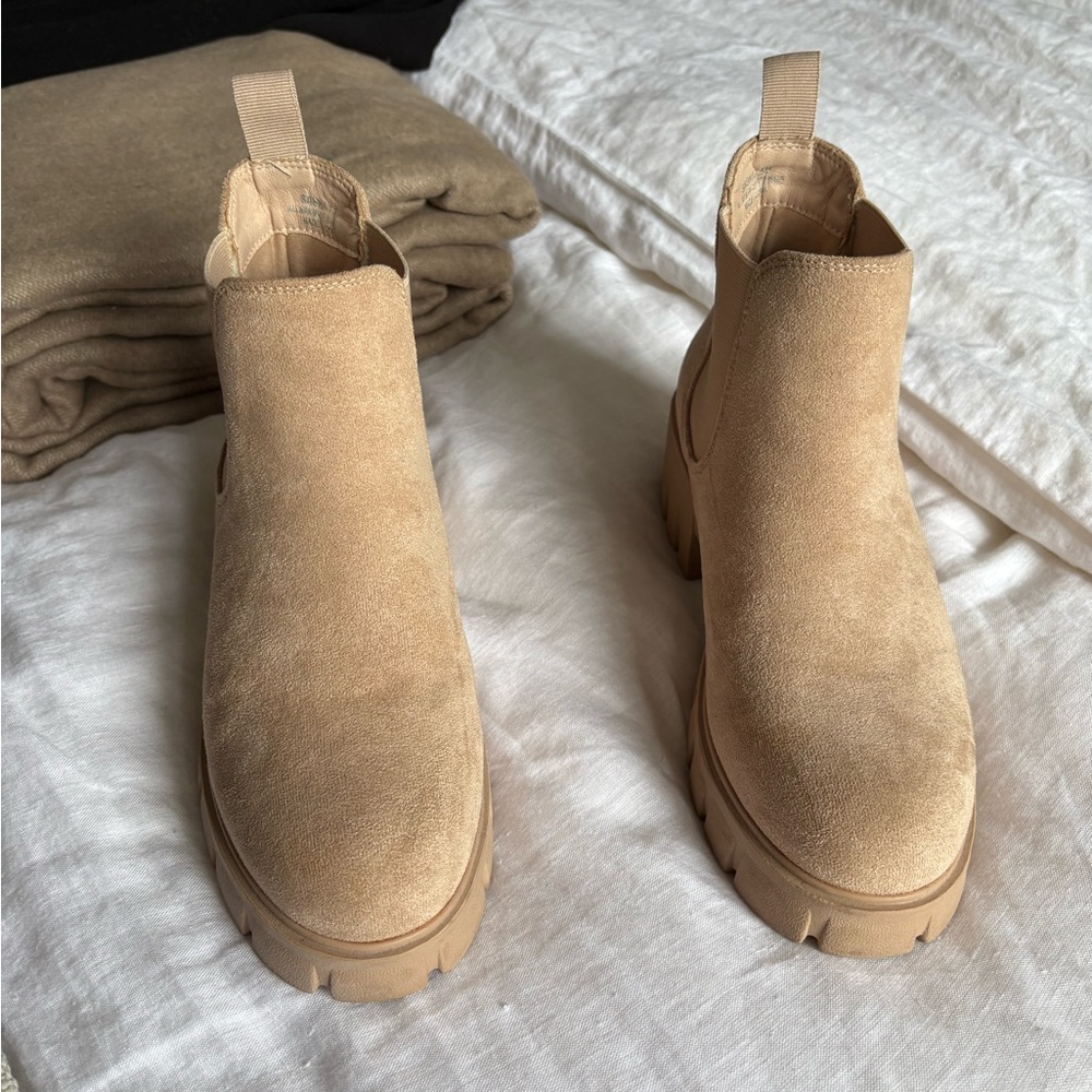 Tan Suede Ankle Boots